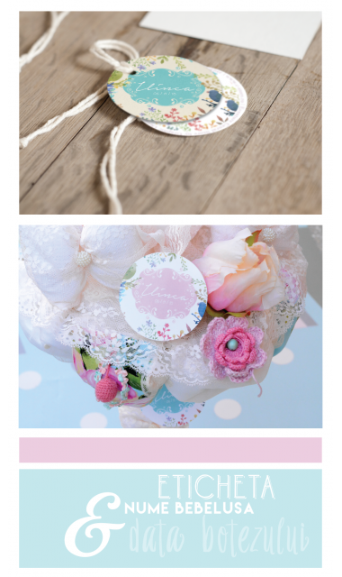 Lumanare botez pentru fetite cu flori si margele, 65x4cm, Margica 4